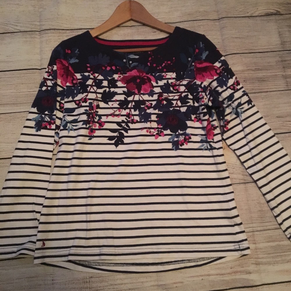 Floral Striped Top from Joules Sz 6